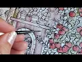 How I Watercolor on Adult Coloring Book Pages TG Country Gardens Quick Demo