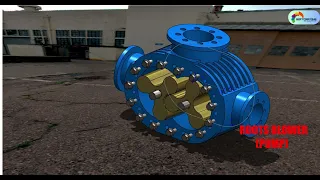 Exclusive Look Roots Blower PUMP Front View Exposed