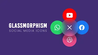 Glassmorphism Social Media Share Button Html CSS