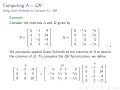 QR-Factorizations Part Computing A QR