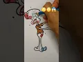 Coloring Zombie Squidward with Colored Pencils