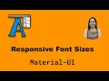How to add responsive font sizes in React apps using Material-UI