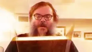 Jack Black opening book Gif Ig