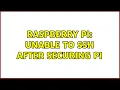 Raspberry Pi Unable to SSH after securing Pi 2 Solutions