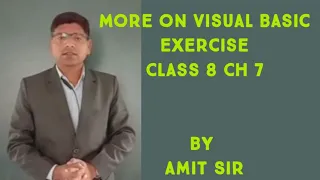 More on Visual Basic chapter exercise