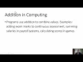 Lesson on Arithmetic Operation in Computing