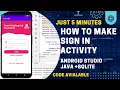 How to make sign in activity in xml and java using SQLite database sign in in android studio