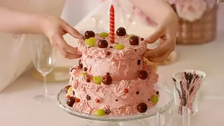 아무도 안 만들어줘서 직접 만든 생일케이크