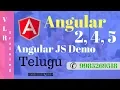 Angular 2 and 4 Demo By Praveen In Telugu What is angular in telugu - VLR 9059868766