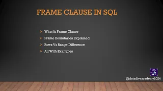Master SQL Frame Clauses Rows vs Range Explained with Examples