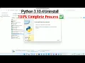 Python 3 10 4 Uninstall In Windows 11 How To Uninstall Python 3 10 4 On Windows Python Uninstall