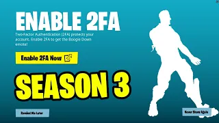 HOW TO ENABLE 2FA IN FORTNITE CHAPTER 7 SEASON 3 TWO FACTOR AUTHENTICATION