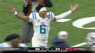 FINAL 2 MINUTES of Ole Miss Sugar Bowl win vs Georgia ESPN College Football