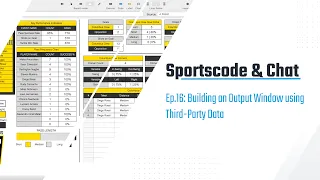 Sportscode Chat Building an Output Window with Third-Party Data Ep 16