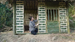 REWIND TIME LAPSE 288 Days START TO FINISH Alone Building Bamboo House BUILD LOG CABIN BAMBOO 