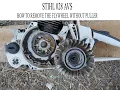 Chainsaw Stihl 028 AVS How to remove the flywheel without special tools