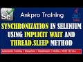 Selenium with Java 35 - Synchronization using Implicit wait and Thread sleep method explained