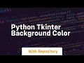 python tkinter background color