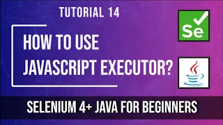 How to use JavaScriptExecutor in Web automation Tutorial 14 Selenium tutorial for beginners