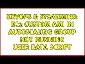DevOps SysAdmins EC2 custom AMI in autoscaling group not running user data script