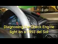 Reading the Check Engine code on a 1993 Honda del Sol Si