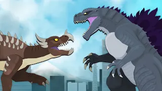 Fake Godzilla/Mechagodzilla vs Anguirus PREVIEW | Godzilla Lord of the Galaxy REMASTERED | DinoMania
