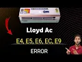 Lloyd ac error code lloyd ac E4 E5 E6 E9 EC error code
