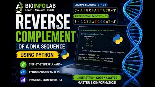 REVERSE COMPLEMENT OF DNA SEQUENCE USING PYTHON Step-by-Step Practical Tutorial