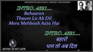 Bahaaron Thaam Lo Ab Dil Karaoke With Scrolling Lyrics Eng. & हिंदी