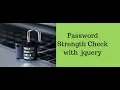 Password Strength Check With JQuery