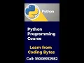 Python Classroom Session Best Python Training Institute in Rohini Call 18008913982