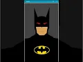 Batman drawing in Python turtle graphics