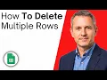 How To Delete Multiple Rows In Google Sheets
