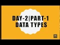 Day- 2 Part-1 Data type in javascript in hindi