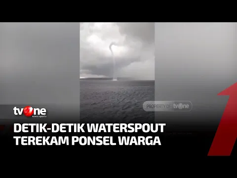Fenomena Alam Waterspout Tampak di Selat Bali