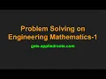Live on 16th September Problem Solving Engineering Mathematics-1