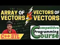 Nesting In Vectors C STL For Beginners Competitive Programming Course EP 22