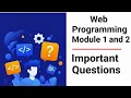 Web programming module 1 and 2 important questions