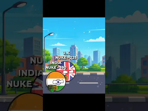 Nuclear Ranking 💣☢️ || Top 6 Nuclear Countries || #shorts #viral #trending #countryballs #dearballs