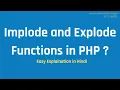 Implode and Explode Function in Php Php Tutorial In Hindi Excellence Technology