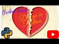BROKEN HEART design in Python IDLE Shell