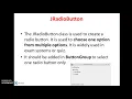 Swing Components JRadioButton