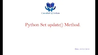 54-Python Set update Method