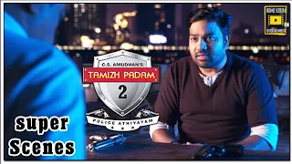 tamizh padam 2 tamil movie shiva gets suspended super scene shiva iswarya menon sathish