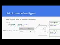 CS3A Week 8 List of user-defined types