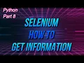 Python How To Return Information With Selenium