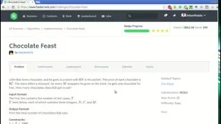 HackerRank Chocolate Feast Solution