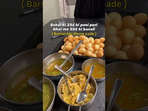 Pani puri in UK 🇬🇧 #desiabroad #uklife #studentlife #golgappe #panipuri
