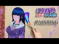Painting Hinata Hyuga on my door Naruto Shippuden