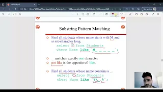 chapter 6 part 8 substring matching using LIKE and arithmetic operators BETWEEN